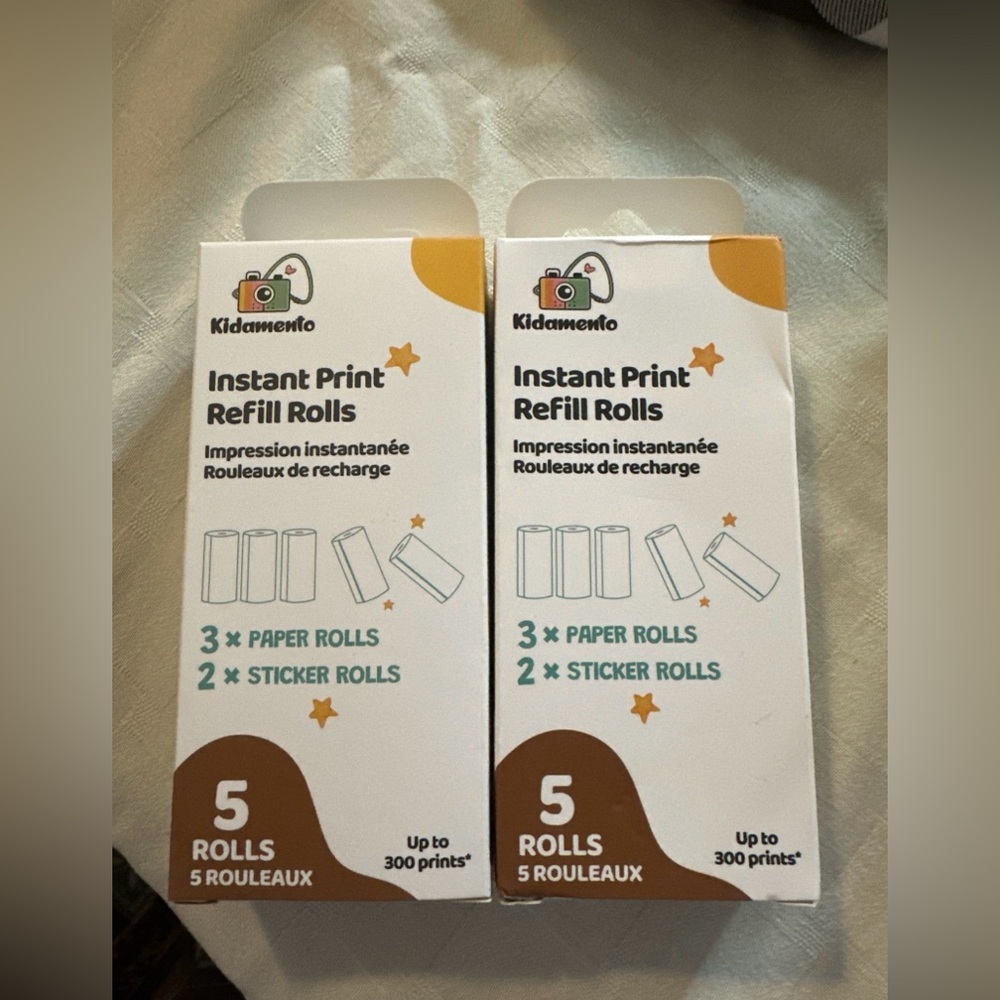 NEW Kidamento Instant Print Refill Rolls set of 2